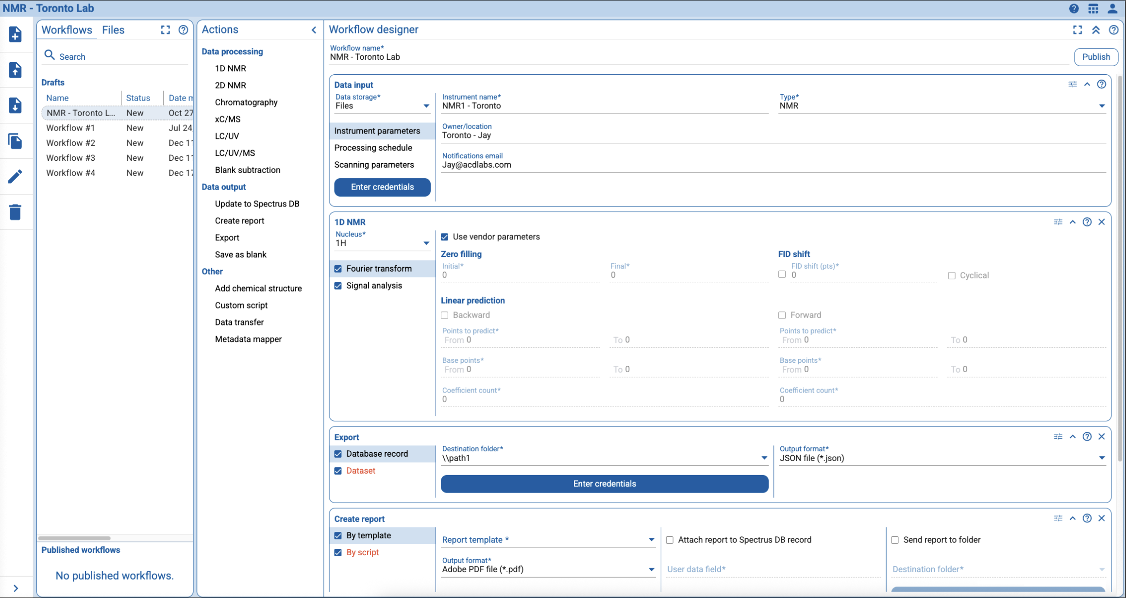 Design workflows for all your analytical data